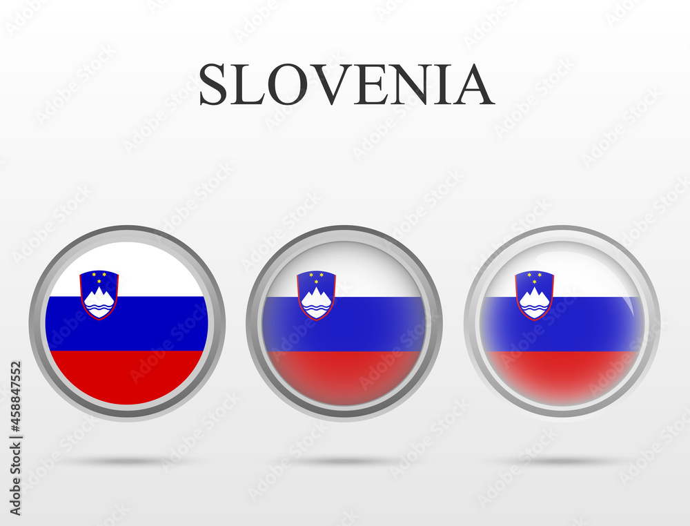 Flag of Slovenia in the form of a circle Flag of Slovenia in the form of a circle