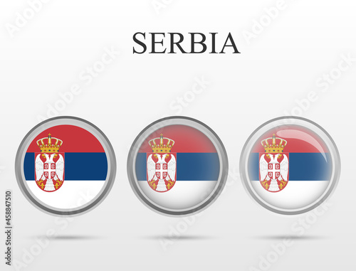 Flag of Serbia in the form of a circle Free Download Flag of Serbia in the form of a circle - GFXLoad