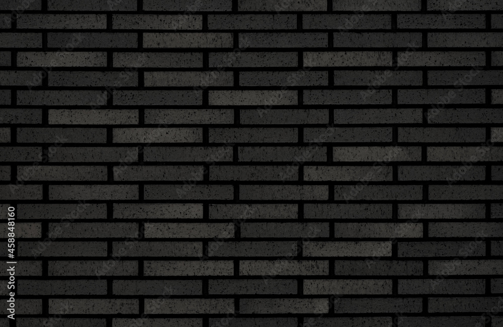 Luxury black brick wall texture background. Modern stone brickwork ...