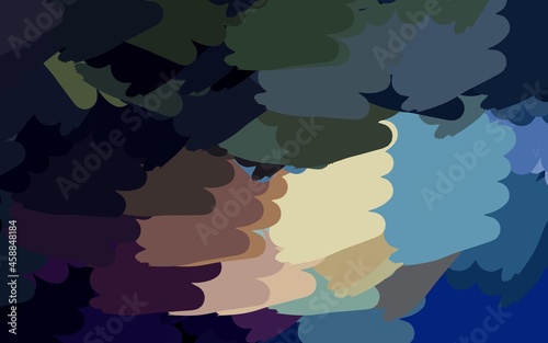 Dark Multicolor vector template with chaotic shapes.