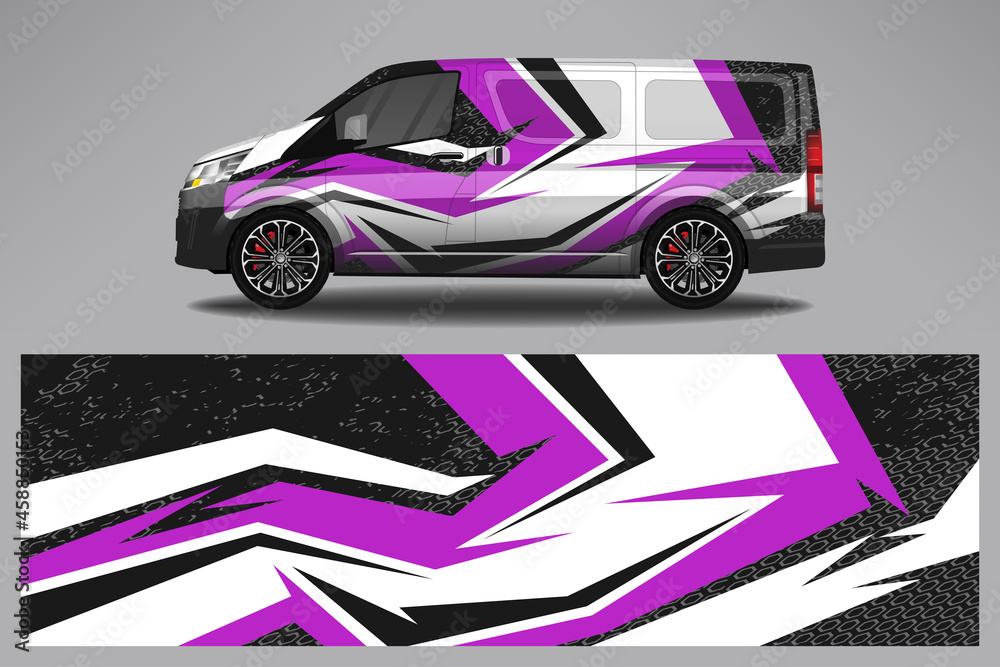 Wrap car vector design decal. Graphic abstract line racing background design for vehicle, race car, rally, adventure livery camouflage. Wrap car vector design decal. Graphic abstract line racing background design for vehicle, race car, rally, adventure livery camouflage.