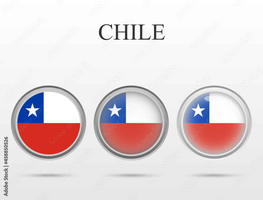 Flag of Chile in the form of a circle Flag of Chile in the form of a circle