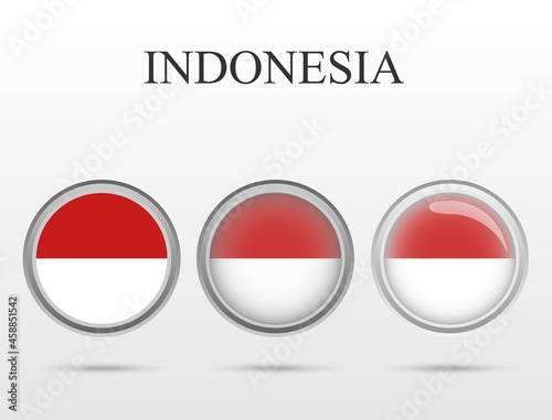 Free Download Flag of Indonesia in the form of a circle - GFXLoad