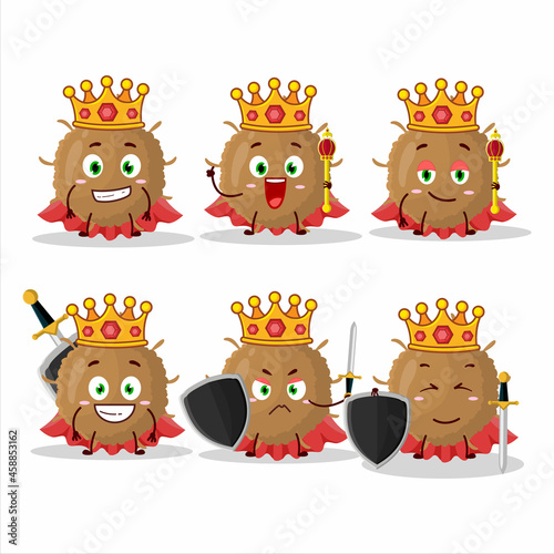A Charismatic King beta coronavirus cartoon character wearing a gold crown