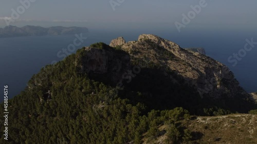 Aerial View of Mirador Penya del Migdia, Mallorca photo