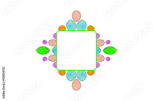 Fototapeta Naklejka Na Ścianę i Meble -  Colorful  Bubble ornament border