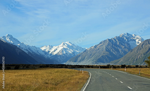 The Minarets and the road - New Zealand
