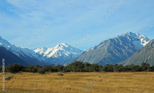 The Minarets and meadow - New Zealand