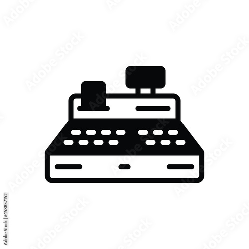Black solid icon for till