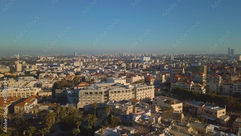 Jaffa Aerial view on a sunset. Tel Aviv, Israel Jaffa Aerial view on a sunset. Tel Aviv, Israel