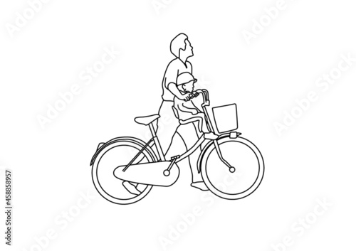 person riding a bike