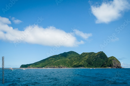 Guishan Island, an active submarine volcanic island off the coast of Yilan, Taiwan photo