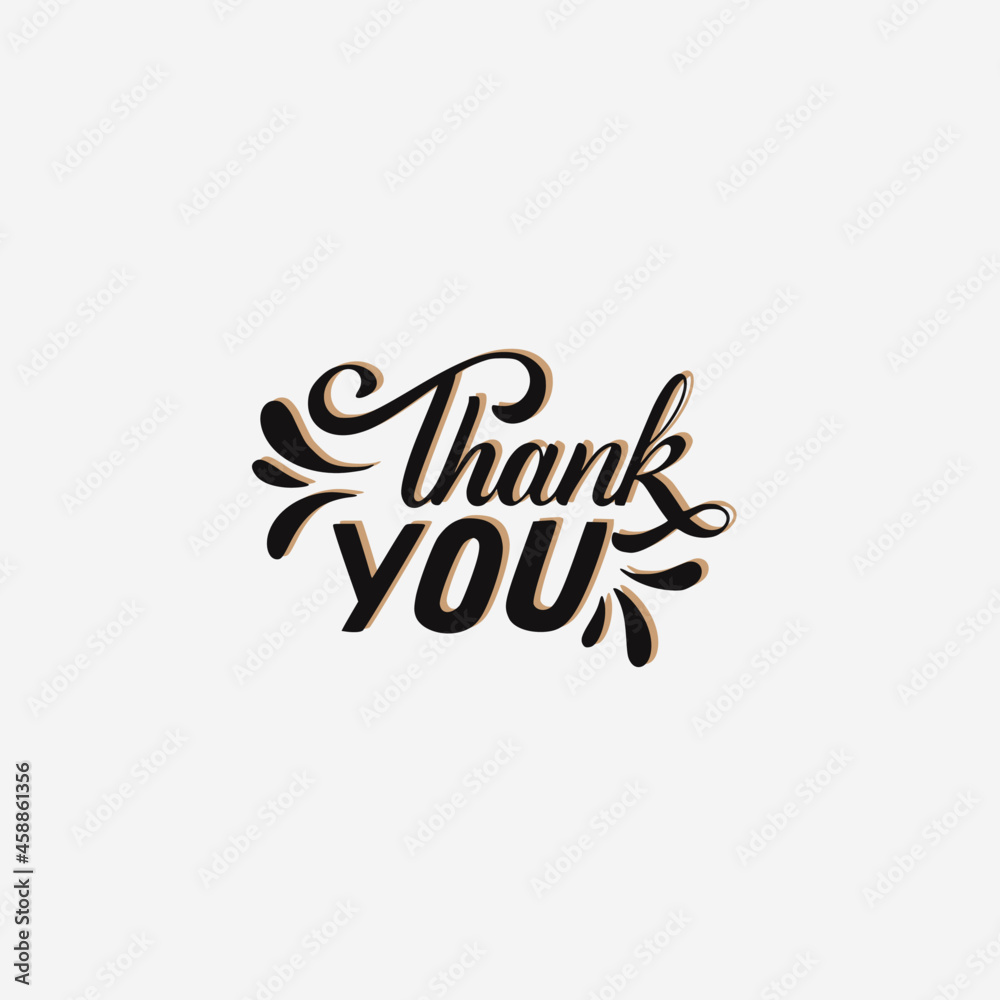 Vector illustration of thank you sticker