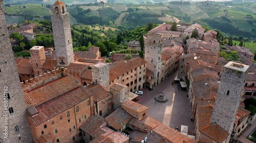Aerial view of San Gimignano, Tuscany photo