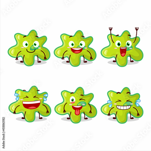 Cartoon character of nyctacovirus with smile expression