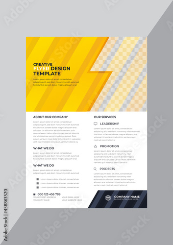 Classical corporate business agency flyer design template