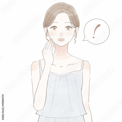 驚いている女性