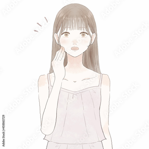 驚いている女性