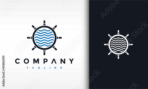 ship rudder sea logo