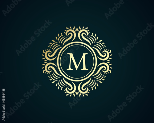 Set of Elegant Capital Letters Vintage Logo Filigree Monograms. Beautiful Collection. English Alphabet. Simple Drawn Emblems. Graceful wreath. Design of Calligraphic Insignia. Vector Illustration
