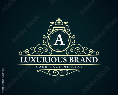 Vintage ornamental vector with floral ornament Suitable for whiskey, liquor, beer, brewery, wine, barber shop, coffee shop, tattoo studio, salon, boutique, hotel, shop signage engraving illustration