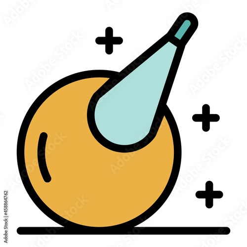 Medical pear icon. Outline medical pear vector icon color flat isolated