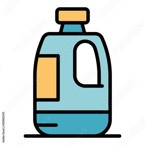 Big bottle of milk icon. Outline big bottle of milk vector icon color flat isolated