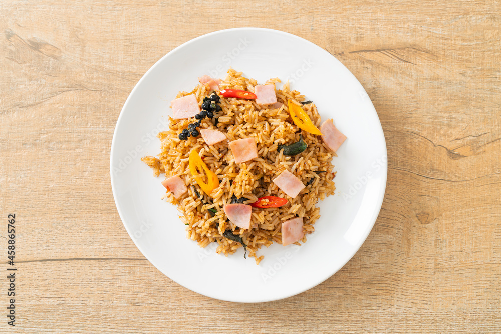 ham fried rice with herbs and spices ham fried rice with herbs and spices