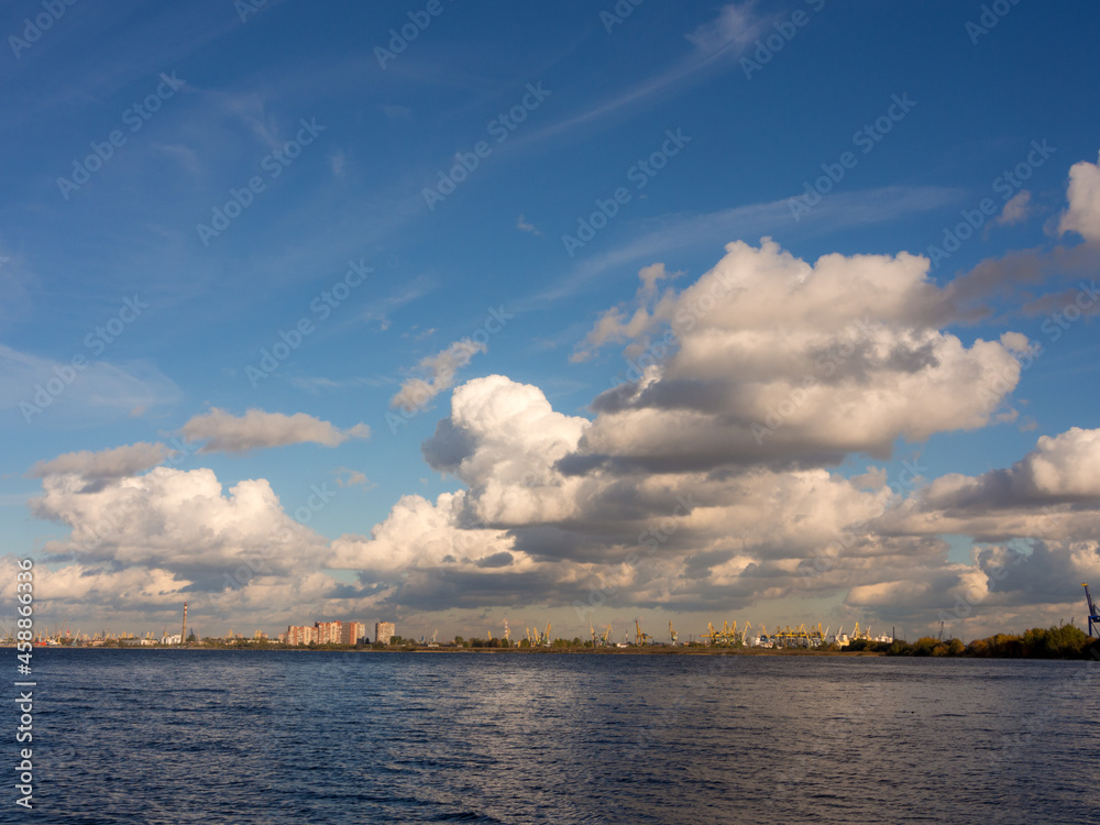 Fototapeta premium seascape with clouds