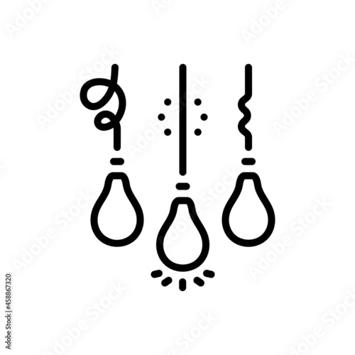 Black line icon for simplified