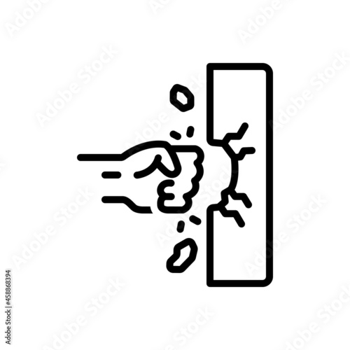 Black line icon for possibly