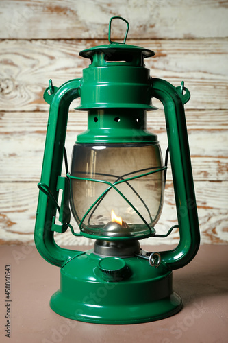 Stylish retro lamp on white...