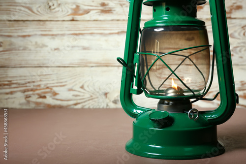 Stylish retro lamp on white...