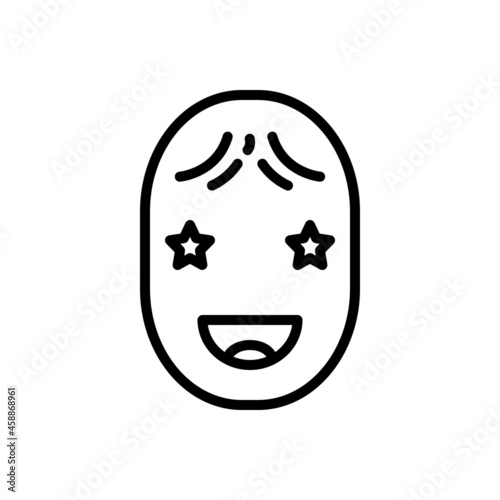 Black line icon for impressed