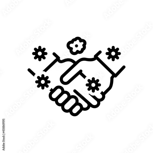Black line icon for spreading