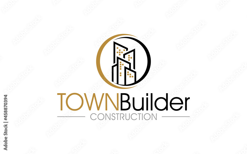 Illustration vector graphic of construction and building concept logo design template-05 Illustration vector graphic of construction and building concept logo design template-05