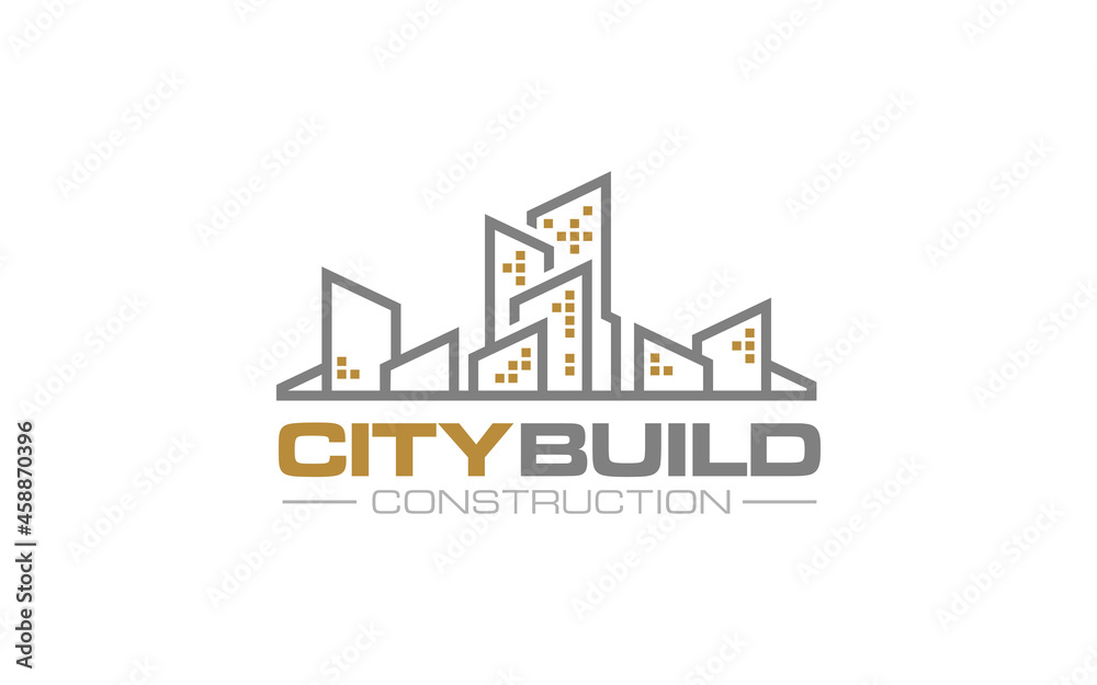 Illustration vector graphic of construction and building concept logo design template-05 Illustration vector graphic of construction and building concept logo design template-05