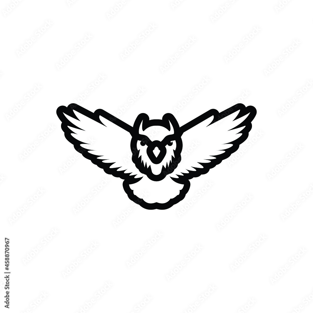 Fototapeta premium Black line icon for eagles