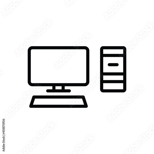 Black line icon for desktop
