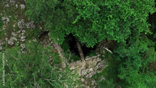 Cenote in the Yucatan peninsula, Mexico. photo