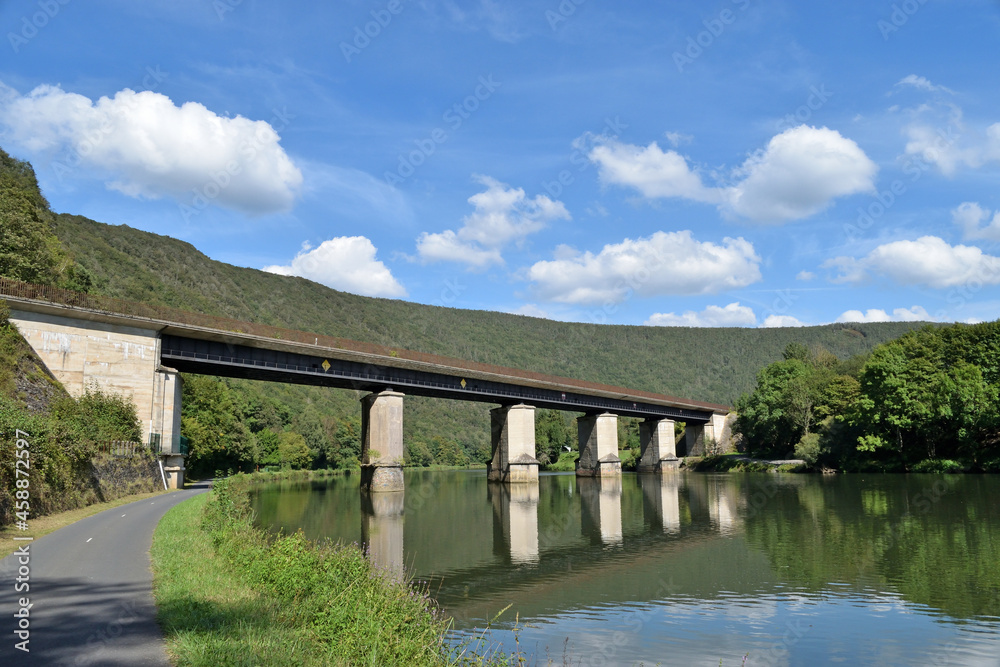 landscape nature river bridge France Ardenne
