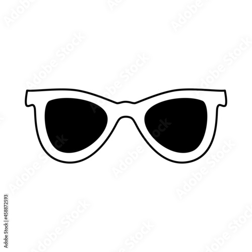 Doodle-style sunglasses. Flat vector illustration