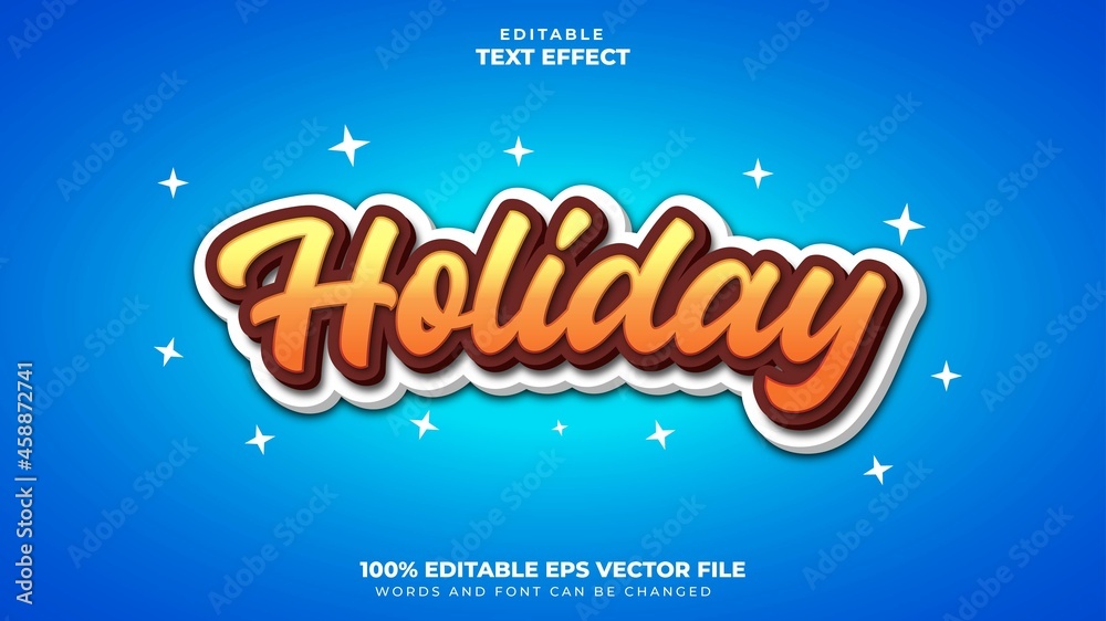 Holiday 3D Editable Text Effect