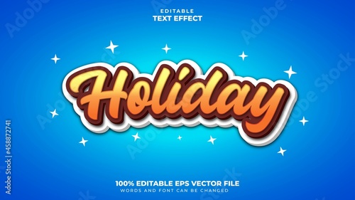 Holiday 3D Editable Text Effect