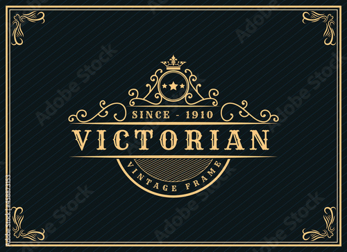 Vintage ornamental vector with floral ornament Suitable for whiskey, liquor, beer, brewery, wine, barber shop, coffee shop, tattoo studio, salon, boutique, hotel, shop signage engraving illustration