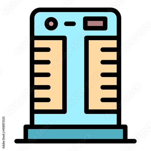 Floor air conditioner icon. Outline floor air conditioner vector icon color flat isolated