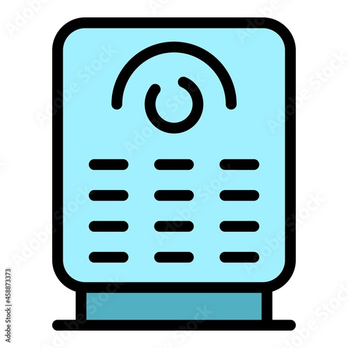 Air purifier icon. Outline air purifier vector icon color flat isolated