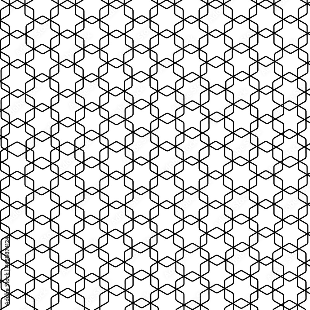 Fototapeta premium Modern geometric seamless illustration pattern in arabian style