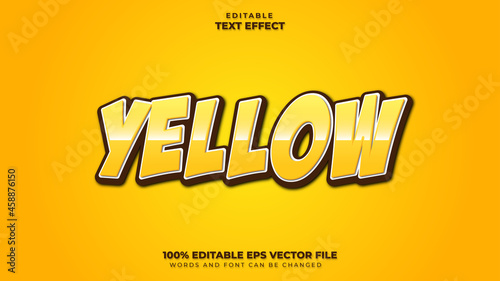 Yellow 3D Editable Text Effect