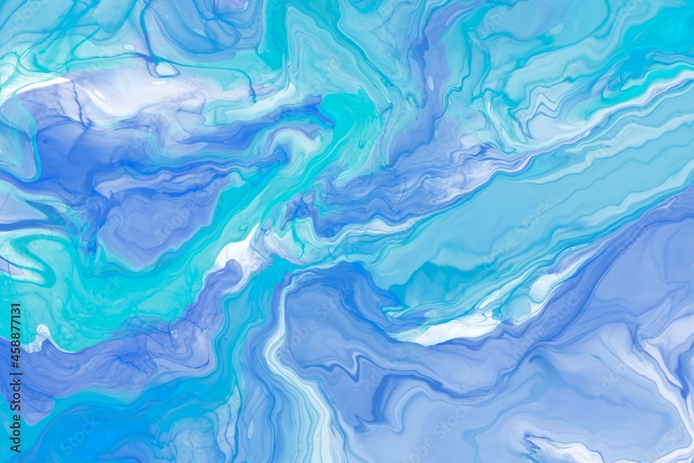Blue abstract background in waves for artwork design in high resolution.